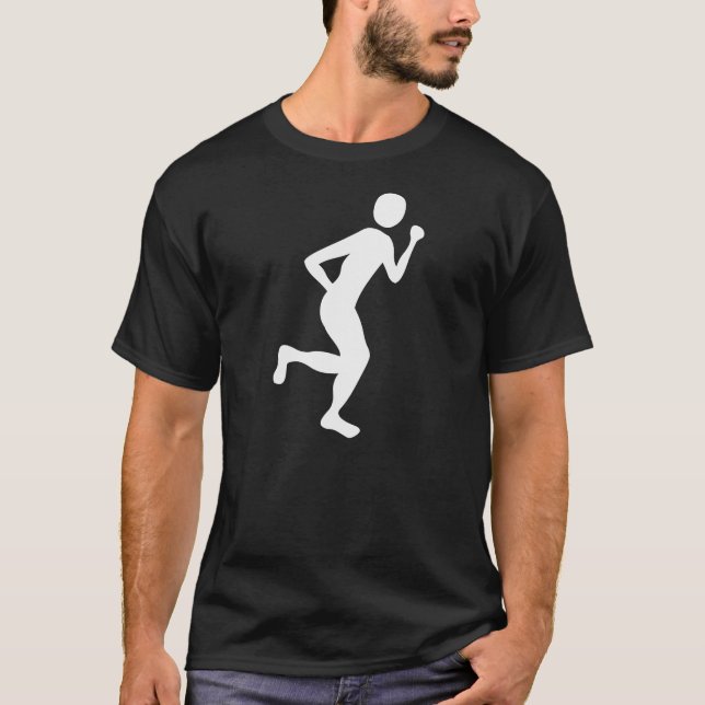 Löpare (Man) - Vit T-shirt (Framsida)
