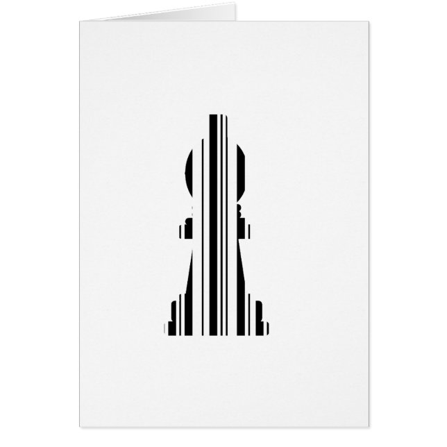LÖPARSCHACKPJÄS STAPELKOD Biskopar Stapelkoder Hälsningskort (Framsidan)