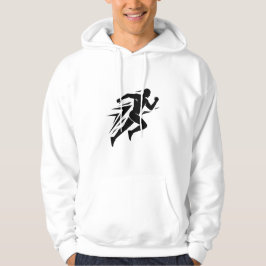 Löparsilhuett Atletisk Sportdesign Hoodie