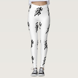 Löparsilhuett Atletisk Sportdesign Leggings