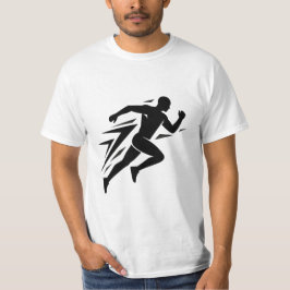Löparsilhuett Atletisk Sportdesign T Shirt