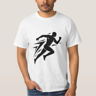 Löparsilhuett Atletisk Sportdesign T Shirt