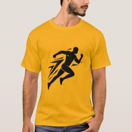 Löparsilhuett Atletisk Sportdesign T Shirt