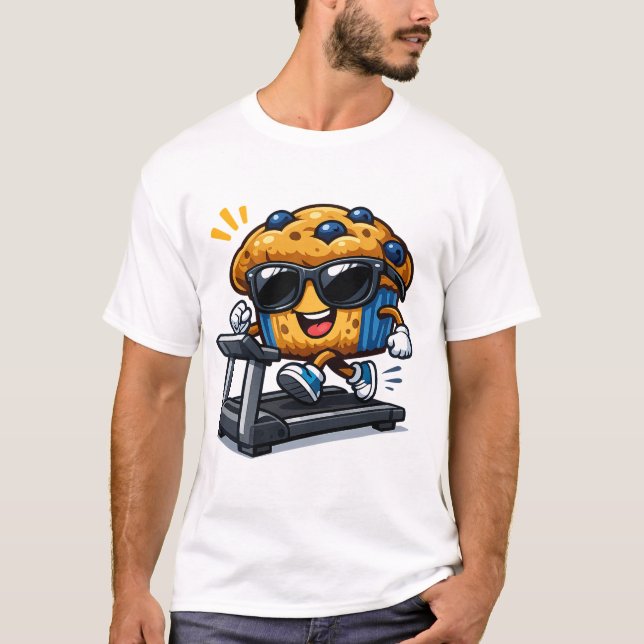 Löpbandsmuffin T Shirt (Framsida)