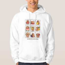Löper på frukt och tupplurar – Söt Capybara Frukt  Hoodie