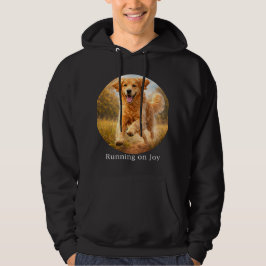 Löper på glädje Golden Retriever Hoodie