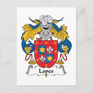 Lopes Family Crest Vykort