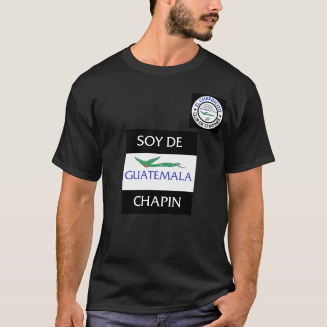 Lopez El Chapincito Soy De Guatemala Chapin Black T Shirt (Framsida)
