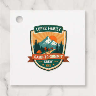 Lopez Familjeläger-Crew för toppturen Vintage vand Gåvor Etiketter