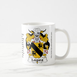 Lopez familjvapensköld på en mugg