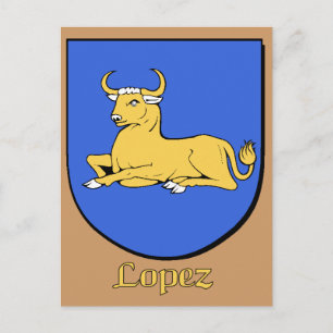Lopez Family Shield-vykort Vykort