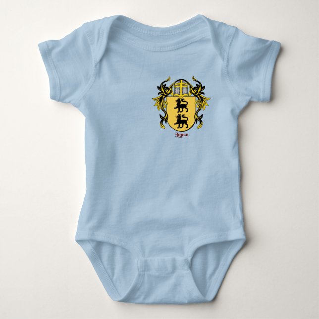 Lopez Historical Shield med Helm och Mantle T Shirt (Framsida)