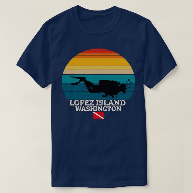 Lopez Island US Island Diving T Shirt (Design framsida)