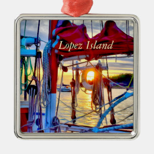 Lopez Island Washington jul Ornament