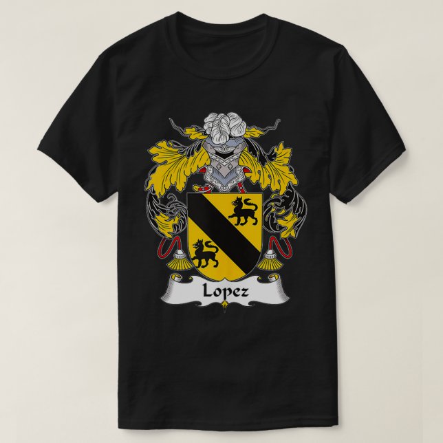 Lopez Jackar Arm Family Crest  T Shirt (Design framsida)