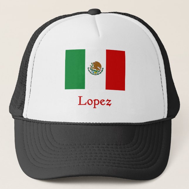 Lopez mexicansk flagga truckerkeps (Framsida)
