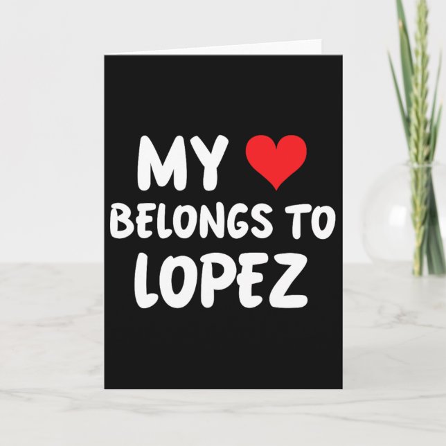Lopez - Mitt hjärta tillhör Lopez - Kärlek  Kort (Framsida)