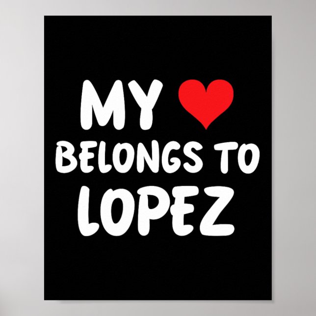 Lopez - mitt hjärta tillhör Lopez - kärlek  Poster (Framsidan)