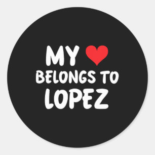 Lopez - Mitt hjärta tillhör Lopez - Kärlek Runt Klistermärke