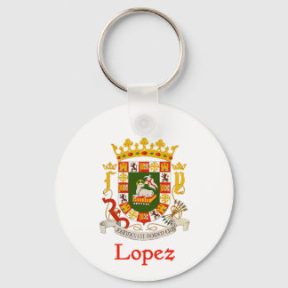 Lopez Shield of Puerto Rico Nyckelring