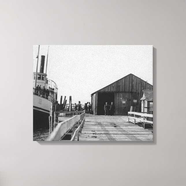 Lopez, WA - View of the SS Islander at City Dock Canvastryck (Framsida)