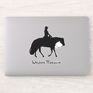 Loping svart western nöjehästSilhouette Klistermärken