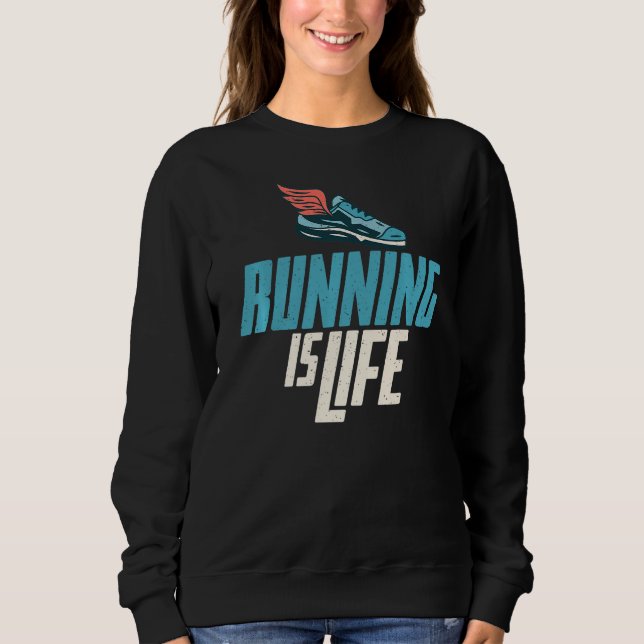 Löpning Är Livet Maratonlöpare T Shirt (Framsida)
