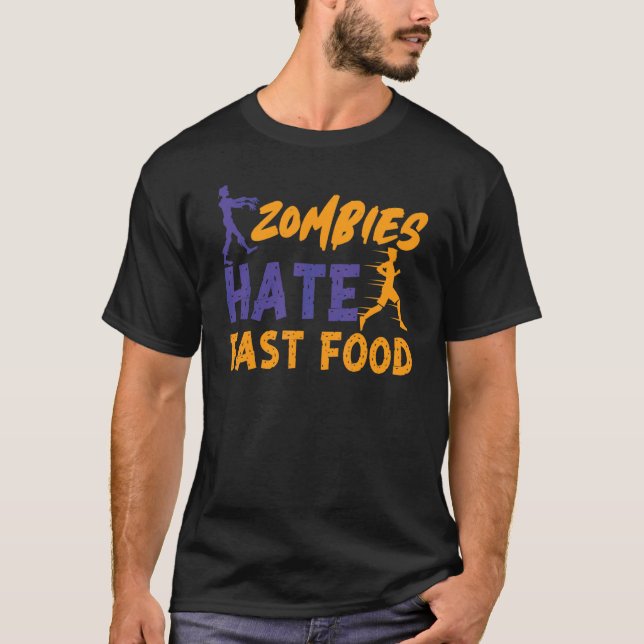 Löpning Löpare Halvmaraton Zombie Zombies Hatar F T Shirt (Framsida)