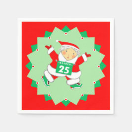 Löpning Löpare Jul Holiday Pappersservett