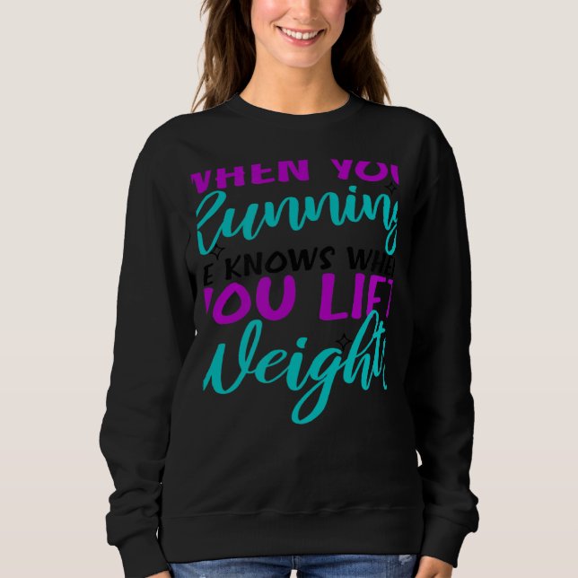 Löpning Lyfta Vikter Fitness Jul T Shirt (Framsida)