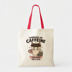 Löpning På Kaffe Rolig Kattmamma Toteväska Present Tygkasse