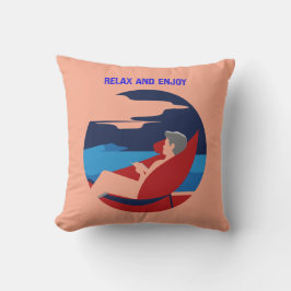 Loppig och lazy Attitude-grafik, design Kudde