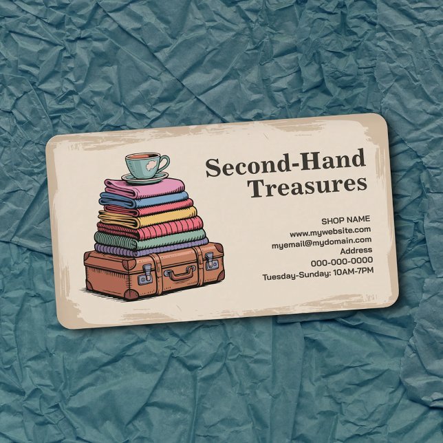 Loppis - Vintageinspirerad Visitkort (Thrift Store - Vintage-Style Business Card)