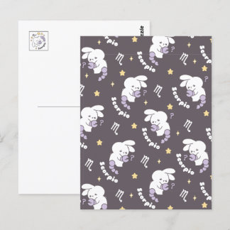 Loppitokki's Kosmiska Skorpionmönster: Kanin Konst Vykort