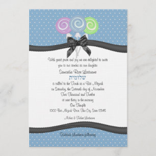 Loppor och Polka dots 5 x 7 Party Inbjudningar