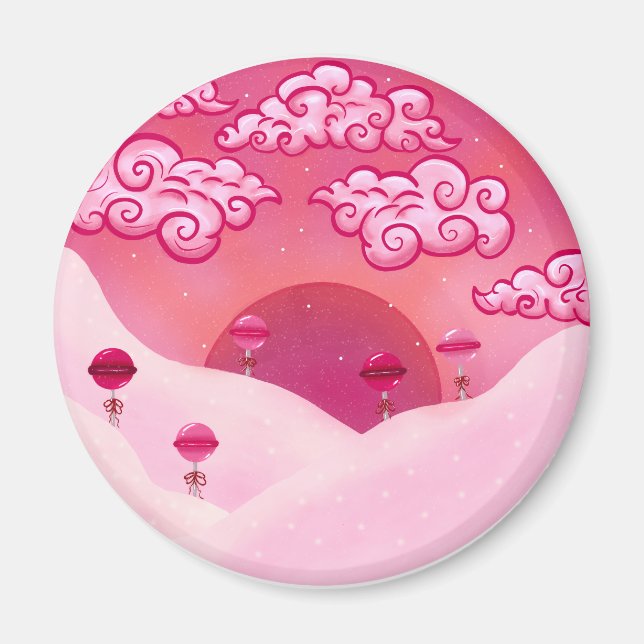 Loppor och söt moln magnet (Framsidan)