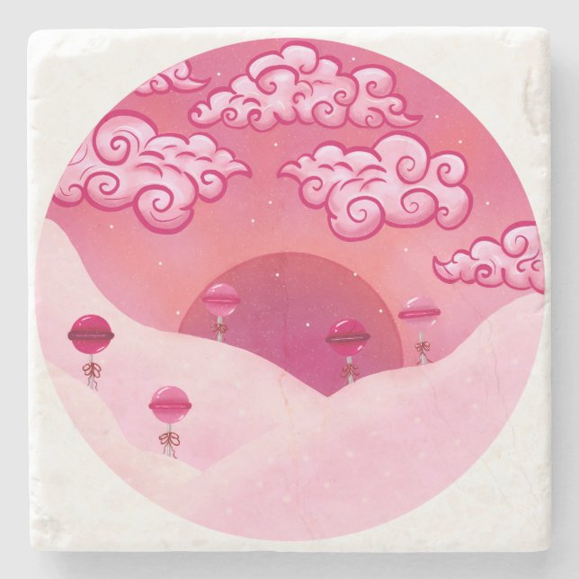 Loppor och söt moln stenunderlägg (Framsidan)