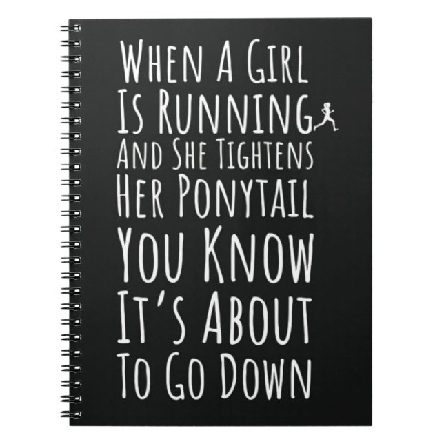 Löppresent För Flickor Till Henne Kvinnlig Löpare  Anteckningsbok (Framsidan)