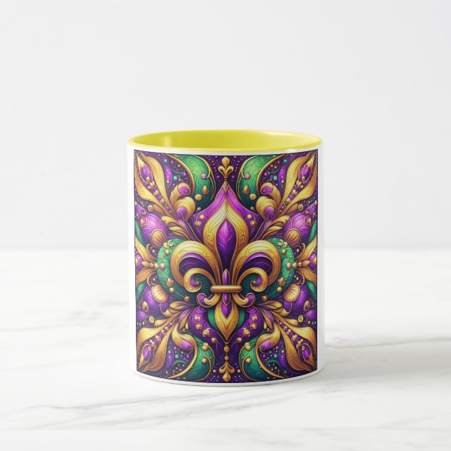 loppur de lis mardi gras mugg (Center)