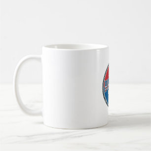 Löpteam Patriotisk Vintage Badge Design_1 Kaffemugg