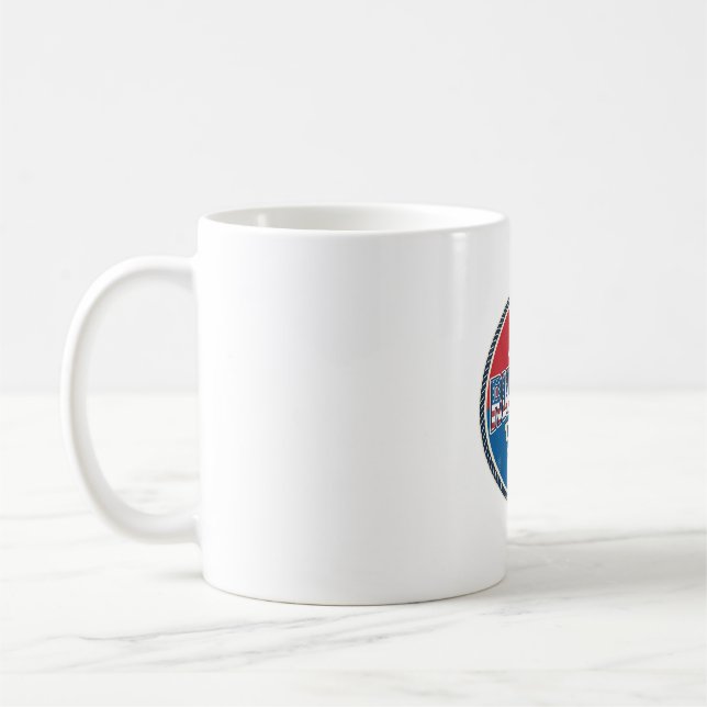 Löpteam Patriotisk Vintage Badge Design_1 Kaffemugg (Vänster)