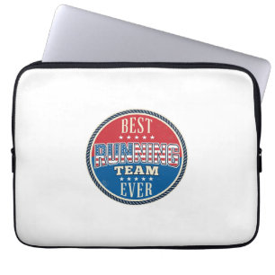 Löpteam Patriotisk Vintage Badge Design_1 Laptop Fodral