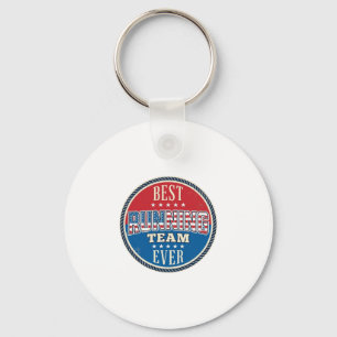 Löpteam Patriotisk Vintage Badge Design_1 Nyckelring