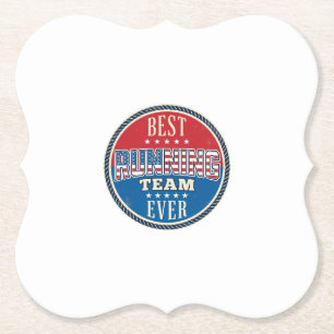 Löpteam Patriotisk Vintage Badge Design_1 Underlägg Papper