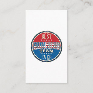 Löpteam Patriotisk Vintage Badge Design_1 Visitkort
