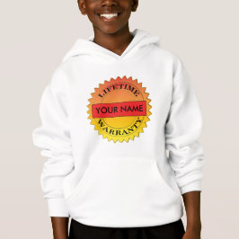 Löptidsgarantisymbol ditt namn på Kids Pullover Tröja