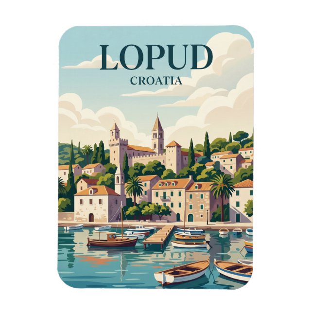 Lopud Island Kroatien Magnet (Vertikal)