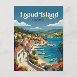 Lopud-ön, Elafiti-öarna Kroatien Vykort