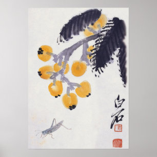 Loquats och en gräshoppPoster Poster
