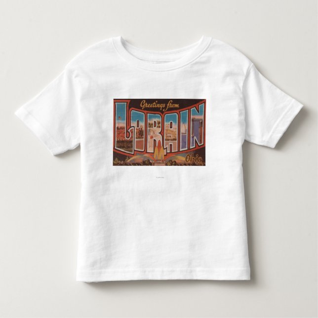 Lorain OhioLarge brev ScenesLorain, OH Tee Shirt (Framsida)